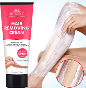 INTIMIFY Hair Removal Cream For Sensitive Skin Removes Unwanted Hair In