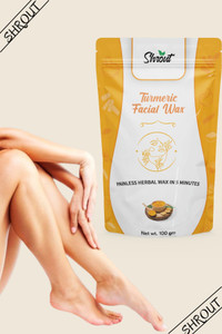 shrout Turmeric Face wax, Instant & painless hair removal Wax Powder