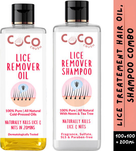 Coco Crush Lice Treatment Shampoo & Fine Comb 100% Natural