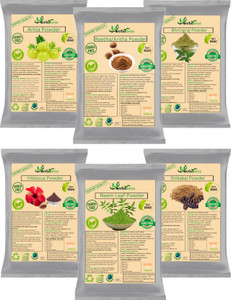 Poudre Ayurvédique Amla Reetha Shikakai Bhringraj Hibiscus Pour Cheveux - 200g