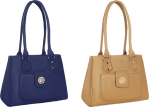 Buy Bright Bags Women Beige Blue Shoulder Bag Beige Blue Online