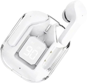 WRADER Transparent Wireless Earbuds with LED Digital Display Touch