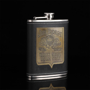 Addox LTH BK Stainless Steel Vegan Leather Hip Flask - Image 3