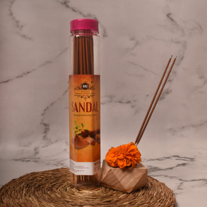 Dimraj Sandal (Chandan) Agarbatti Incense Sticks – 100g – Flora Incense, Made In India