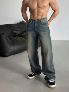 FashionInfinity Straight Fit Men Green Jeans - Image 5