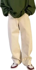 Jeancherry Baggy Fit Men Beige Jeans - Image 5