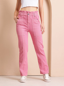 Mast & Harbour Straight Fit Women Pink Jeans - Buy Mast & Harbour