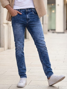 Urbano Fashion Skinny Men Dark Blue Jeans - Image 6