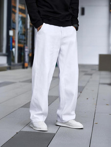 BEN MARTIN Loose Fit Men White Jeans - Image 6
