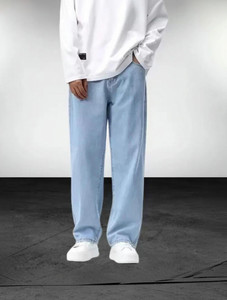 Shopsy MEIXN Loose Fit Men Light Blue Jeans - Image 1