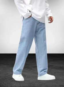 HOC Relaxed Fit Men Light Blue Jeans - Image 6