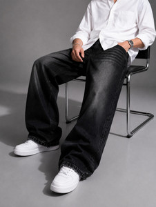 Shopsy BLACK REY Straight Fit Men Black Jeans - Image 1