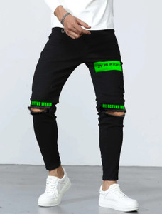 Green and black best sale jeans