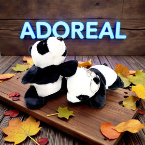 ADOREAL MAGNETIC PANDA SOFT TOY KEYCHAIN AND KEYRING COMBO PACK