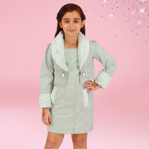 cutecumber winter dresses Buy Cutecumber Chiffon Knit Stone Embellished Winter Dress With Full Sleeves Checked Jacket - Fuschia for Girls (7undefined8undefined) Online in India, Shop at FirstCry.com