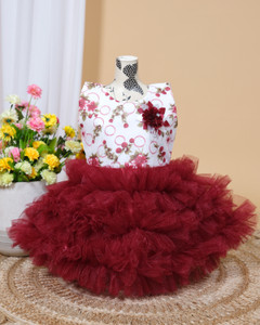Shopsy HIPPOSIPPO Baby Girls Below Knee Party Dress - Image 1