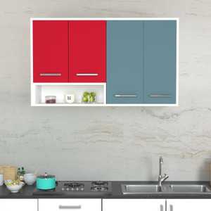 View of FunTree 4 Door Wall Mounted Kitchen Cabinet with Shelf for Home Kitchen ...