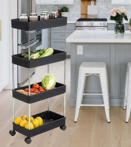 Flipkart Perfect Homes Studio 4-layer Tier Rolling Cart Utility Storage ...