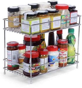 FineArts Containers Kitchen Rack Steel Steel Kitchen Spice Rack Stand ...
