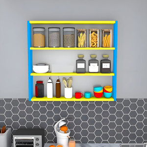 Wookart Containers Kitchen Rack Wood Kitchen Rack in Engineered Wood ...