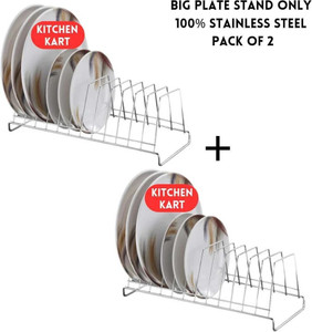 KITCHEN KART Utensil Kitchen Rack Steel 2-BIGPLATESTAND Price in India ...