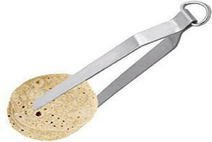 Tong In Acciaio Inox Per Roti Chapati - Pinza Da Cucina Indiana, Argento - Foto 7