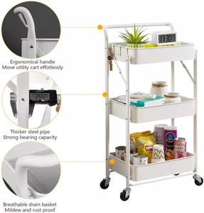 SPACE ORGANISER Steel Kitchen Trolley Price in India - Buy SPACE ...
