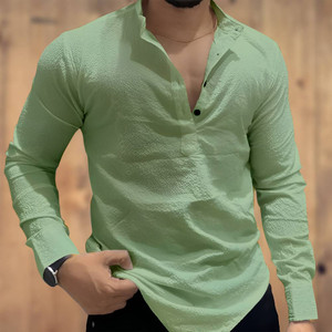 Shopsy COMBRAIDED Men Self Design Straight Kurta - Image 1