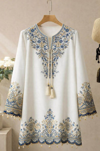 PRINCEFEBRICS Women Embroidered Gown Kurta - Image 2