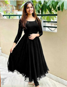 Black new arrivals umbrella churidar