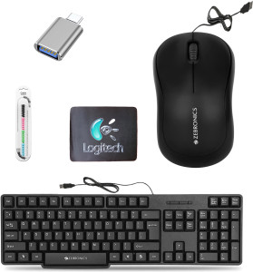 Shopsy ZEBRONICS K20 Keyboard, Mouse, MousePad, C-OTG, Cable - Image 1
