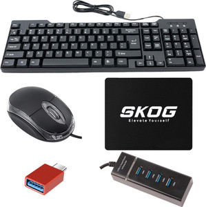 Shopsy SKOG Wired Keyboard and Mouse Combo with USB Hub - Image 1