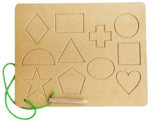 ARVANA Montessori Practice Wooden Patterns and Geometric Shapes Tracing ...