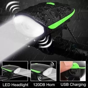 rebel 2 in 1 USB Rechargeable Bicycle Horn Light LED Front Light
