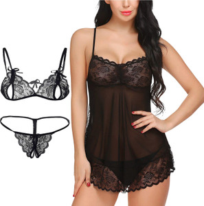 Sgc Sweden Premium Lace Bikni Set For Women Babydoll Lingerie Set For Honeymoon Lingerie Set