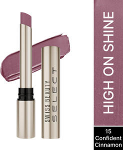 SWISS BEAUTY High On Shine Creamy Lipstick - Confident Cinnamon - Price