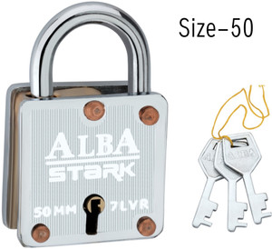 ALBA Stark 3 Milled Keys with Rust Proof Mechanism Lock,50 mm Padlock ...