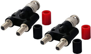 Oiyagai 2 Pezzi Adattatore BNC Maschio A Doppia Banana Femmina – Connettore RF Coax Splitter Con Terminali A Vite Per Test Elettronici