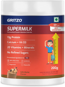 Gritzo SuperMilk Growth+ 13g Protein Powder, Cafe Mocha - Image 6