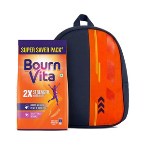Bournvita Chocolate Nutrition Drink Pouch with Bagpack Price in India - Buy Bournvita Chocolate Nutrition Drink Pouch with Bagpack online at Shopsy.in - Image 1