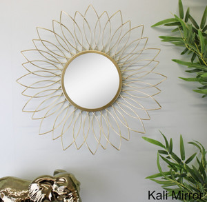 Metalmastery Metal Mastery Sunflower Bloom Decorative Mirror Price in