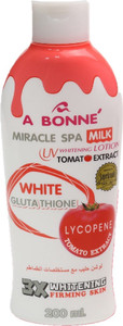 A BONNE Miracle Spa Milk Uv Whitening Lotion Nano White Glutathione Kojic 200ml