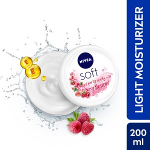 Nivea Soft Light Moisturizing Cream Berry Blossom Fragrance Vitamin