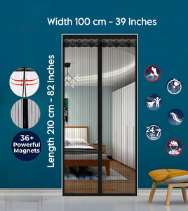 Twolight Auto-Closing Magnetic Door Polyester Washable Adults Mosquito Net Price in India - Buy Twolight Auto-Closing Magnetic Door Polyester Washable Adults Mosquito Net online at Shopsy.in - Image 1