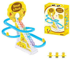 Electric Roller Coaster Toy, Small Duck Toy Stairs, Duck