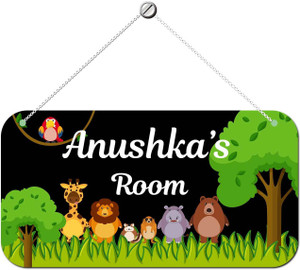 Ashvah Wooden Anushka Door Sign Kids Room Name Plate Price in