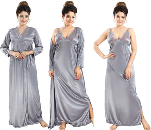 LIFE TALE Women Nighty with Robe Buy LIFE TALE Women Nighty with