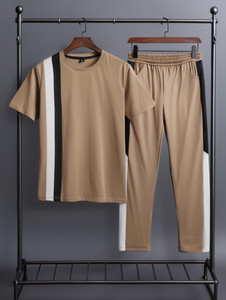 YUGFASHIONWORLD Men Beige Night Suit Set Price in India - Buy YUGFASHIONWORLD Men Beige Night Suit Set online at Shopsy.in - Image 1