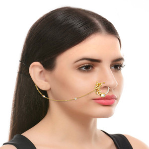 Nose ring on sale with long chain