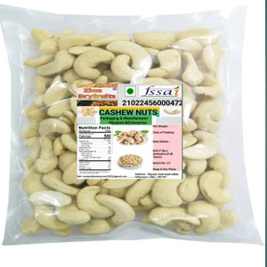 Cashew Nuts 1kg – KING Sized Extra Large Cashews Natural Raw Whole 1 Kg - Ready To Eat - Largest Biggest Jumbo Larger Colossal Nut Big Kernels – Unroasted Unsalted Bulk Bag